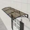 Awning for Door Entrance 60x160cm/24x63in Window Exterior Canopy Patio Durable and Sturdy Multiple Scenarios Rain Uv Snow Protection Brown