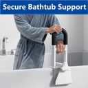 Bathtub Safety Rail, Bathtub Handle Grab Bar with Non-Slip Grip for Seniors, Elderly, Fits 3.1 to 6.7 Inch Tub Walls, Supports 300 lbs