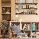 4 Tier Industrial Wall Mount Iron Pipe Shelf, Vintage Industrial Wall Mount Bookshelf Shelving Unit, DIY Open Bookshelf, Shelf Shelves, Kitchen Shelves