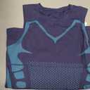 Compression Shirt Men Slimming Body Shaper Vest Crewneck Workout Shirts Tummy Control Undershirts (Purple), Small
