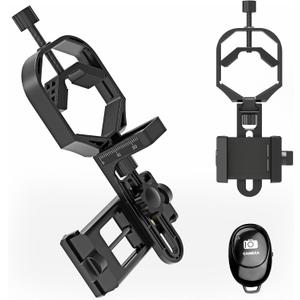 3-Axis Spotting Scope Phone Adapter & Telescope Phone Mount, Universal Spotting Scopes Phone Mount for Astronomy Binoculars & Spotting Scope, Fits 30-57mm Eyepieces