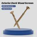 #14 Deck Screws 6 Inch Exterior Decking Wood Screws Heavy-Duty Outdoor Torx Drive Head,Bronze Rust Resistant Epoxy Coated for Timber,Fence,T30 Star Bit (2.5Ib,57Pcs)