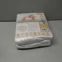 Organic All in One Crib Sheet and Mattress Protector - Waterproof Protectors - Reusable Washable  Fits Cribs  52x28- with 9 Skirt White