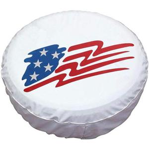 Spare Tire Cover 16 inch Waterproof PVC Leather Wheel Cover American Star Universal for Jeep Wrangler RV Trailers Toyota RAV4 Honda Hummer Car Tire Diameter 29-31 inch