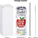 4 Pack Teacher Appreciation Gifts, Teacher Gifts from Student, Teacher Appreciation Week Gifts, 20 oz Skinny Teacher Tumbler for Teacher Week, Birthday, Back to School, Christmas