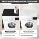 2 PCS Washer and Dryer Top Protector Mat, 27''x 27'' Silicone Washer and Dryer Covers for Top,Non Slip Heavy Duty Washing Machine Cover Protector Top Load for Laundry and Kitchen, Black