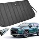 Thickened Windshield Sun Shade for 2019-2026 Toyota RAV4/RAV4 Prime | Accordion Front Window Sunshade Aluminum Reflective UV Protection Shield, Foldable Sun Visor with Storage Bag Car Accessories