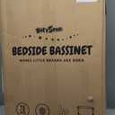 Baby Bassinet Bedside Sleeper 2 in 1 with Wheels, Breathable All Mesh with Mattress, Incline Option, 5 Adjustable Heights for Newborn to 6 Months Infant