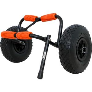 Pelican - Universal Canoe, Kayak & Stand Up Paddle SUP Cart Carrier - Fold Together Trolley with Wide Removable Inflatable Tires