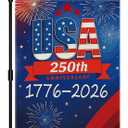 3 x 250 Anniversary USA Garden Flag, 250th Anniversary America Flag 1776-2026 Commemorative Patriotic 250 Year Banner 4th of July Yard Sign Double-Sided Waterproof Garden Flag 12x18 Inch, (Mix Flag)