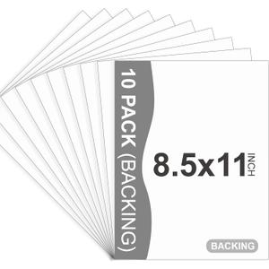 Somime 10 Pack Backing Boards, 8.5x11 Uncut White Mats Matboards, Acid-Free Backerboards for Art Prints, Ideal for Photos, Pictures, Prints, and Frames