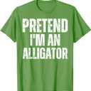 Alligator Lazy Halloween Costume, Pretend I'm an Alligator T-Shirt, S Size