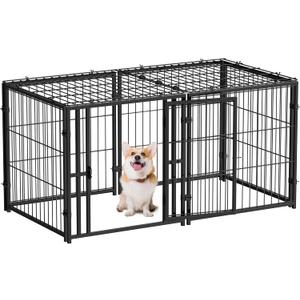 Mr IRONSTONE Dog Crate Small Dog Kennel Dog House Indoor Dog Cage for Small Medium Large Dogs, Puppy Dog Playpen, Pet Cage, 24" H x 48" L