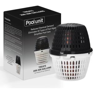 Pool Unit 20k-30k Gallons Black Replacement for Pool RX, Compatible with Mineral Cartridge Above Ground and Inground Pools Filter Replacement
