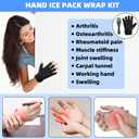 Finger Arthritis Compression Hand Ice Pack for Pain Relief, Adjustable Wrist Ice Pack for Hot & Cold Therapies, Finger Ice Pack with 1pcs Hand Massage Tool Gel Ice Gloves for Tendinitis, Carpal Tunnel