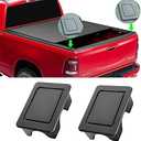Moonlinks Bed Rail Stake Pocket Covers Compatible with Dodge Ram 1500 2500 3500 2009-2018,Rear Truck Tonneau Covers Stake Holes Caps Plugs (2 PCS)