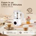 JXXM Electric Milk Frother, 6 in 1 Milk Steamer,17oz Automatic Warm and Cold Foam Maker for Coffee,Latte, Cappuccino, Macchiato, Hot Chocolate (White)