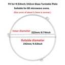2 Pcs WB06X10705 Microwave Turntable Ring for GE Microwaves, Microwave Roller Ring, Glass Plate Tray Support Holder