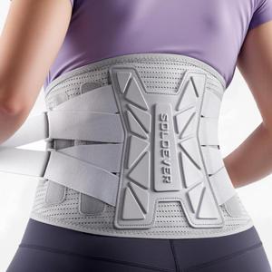 SOLOEVER Back Brace for Women Lower Back Pain Relief [Medical-Grade & Stronger Support] Back Support Brace with Adjustable Strap System - Back Support Belt for Herniated Disc, Sciatica, Arthritis, Scoliosis, Medium