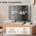 Black Universal TV Stand Tabletop for 27 to 65 inch LCD Flat Screen TV,Max VESA 800 x 400mm, Height Adjustable TV Base Holds up to 88lbs