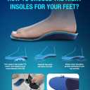 Arch Support Shoe Inserts, Hollow Structural Shock Absorbing, Orthotics Cushioning Shoe Insoles for Relieve Plantar Fasciitis, Achilles Tendonitis, Flat Feet, High Arch (M)