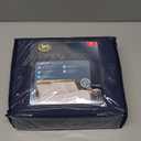 Serta Simply Clean Super Soft Hypoallergenic Stain Resistant Deep Pocket 4 Pieces Solid Bed Sheet Set, Full, Navy