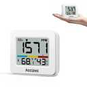 CO2 Monitor Air Quality Monitor Indoor Temperature Humidity Meter Small | Battery Powered CO2 Detector, Portable CO2 Meter, Carbon Dioxide Monitor for Home, Hotel, Cars, Office or School