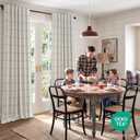 NICETOWN 100% Blackout Forest Green Plaid Curtains for Bedroom, Rod Pocket & Back Tab Brighton Windowpane Pattern Spring Window Treatments for Living Room, W52 x L84, 2 Panels