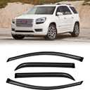 Window Visor for 2007-2016 GMC Acadia & Saturn Outlook 2007-2010, Out-Channel Rain Guards Shields Vent Deflector Shade Wind Dark Smoke, Outside-Mount, 4PCS