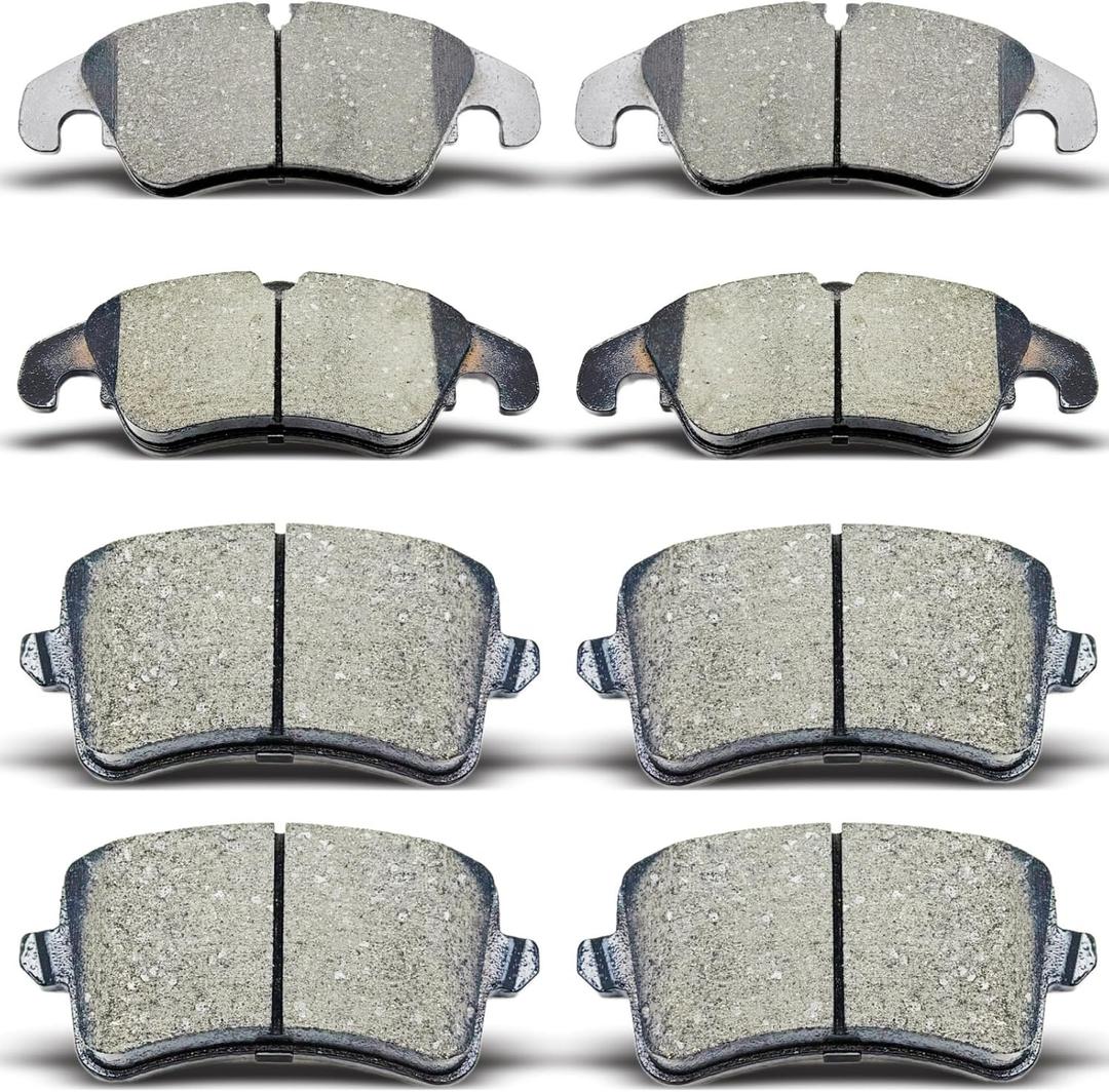 D1322 D1386 Front Rear Ceramic Brake Pads Set Fit For Audi A4/A4 allroad/A4 Quattro/A5/A5 Quattro/allroad/Q5/S4/S5 (8 pcs)