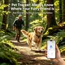 GPS Tracker for Dogs/Cats, Smart Collar with Real-Time Location - Pet Location Tracker with Holder, No Monthly Fee/No SIM Card, Works with iOS Find My, Ultra-Slim, IP68 Waterproof,Compact Design