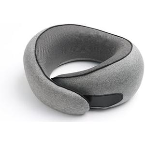 Purroch Advanced Memory Foam Neck Travel Pillow, Neck Pillow Airplane with Eye Mask & Ear Plugs, Designed for The Comfort of Travel & Office, Travel Pillow for Plane, Car, Home, Work， Grey