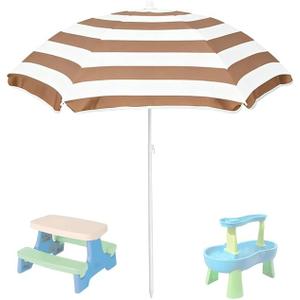 Water Table Umbrella,Kids Beach Umbrella & Picnic Table Shade,Ideal for Sand Play,Camping,Beach Trips,and Garden Fun.Lightweight Yet Durable