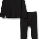 Amazon Essentials Boys and Toddlers' Thermal Long Underwear Set (X-Small, Black)