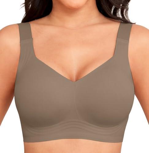 Xcutting Women Wirefree Bras for Women Full Coverage No Underwire Everyday Bras Comfortable Wireless Padded Bras, M