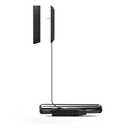 Flat-Face Outlet Extender with 3 Receptacles, Ultra-Thin Wall Plate Plug with Cord Extender and 3 Outlets Power Strip, Flat Extension Cord 3 ft, Surge Protector 300J, Black