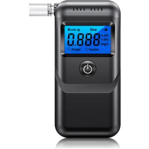 Portable Breathealyzer to Test AlcoholPersonal Tester for Personal Home Use Includes 10 Mouthpieces