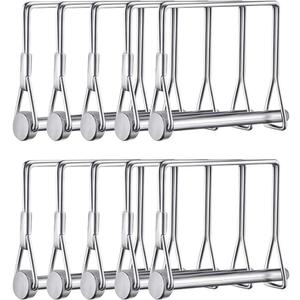 Sunnyway 10 Pack 5/16 Inch Trailer Coupler Pin Set 4 Inch Long Wire Lock Pin PTO Shaft Locking Pin Heavy Duty Safety Trailer Hitch Pin (Silver)