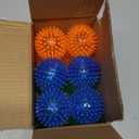 LECHONG 12pack Squeaky Dog Toys Spiky Dog Balls Cleans Teeth and Promotes Dental and Gum Health for Your Pet Squeaker Ball Toys for Aggressive Chewers (S 12PACK)