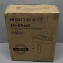 Bonsen 10-Sheet Cross Cut Paper Shredder for Home Office, P-4, Portable Handle, 4 Gallons Bin, Paper and Credit Card Shredder, White (S3201-W New Version)