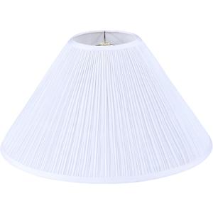 Aspen Creative 33018 Hardback Empire Spider Lamp Shade, Mushroom Pleated in Cotton White Faux Silk Fabric, 6" Top x 19" Bottom x 12" Slant Height