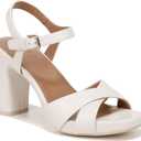 Naturalizer Womens Morgan Ankle Strap Dress Sandal Warm White 7.5 M