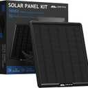 Trail Camera Solar Panel: 6V/9V/12V Game Camera Solar Panel Charger kit Build-in 15000mAh Rechargeable Lithium Battery with USB-A/USB-C, IP66 Water-Resistant (10W)