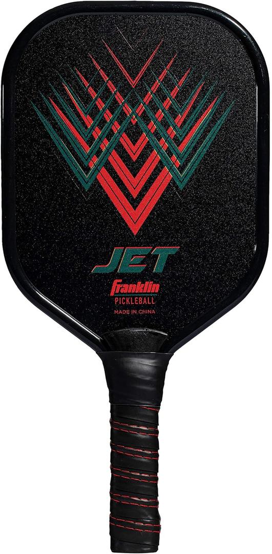 Franklin Sports Pickleball Paddle - Titus + Jet Aluminum Plated Paddles - USA Pickleball (USAPA) Approved Paddle (Red)