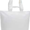 22'' 50L Large Canvas Bag, Gifts for Teen Girls, DIY Bag for Travel, Oversized Overnight Bags for Women White (White22'' Xl)