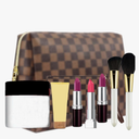 Makeup Bag, Cosmetic Bag, Portable Leather Large Checkered Makeup Bag, 2 Pack Large Capacity Travel Cosmetic Bag for Women, Lightweight Design and Waterproof Toiletries Bag Christmas Gifts