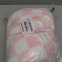 Edenleaf Pink Checkered Blanket, Ultra Soft Fleece Checkered Throw Blankets for Couch Bed and Travel, Luxury Throws for All Seasons, 50x60 Inch, Pink
