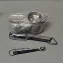 EWFEN Measuring Cups and Spoons Set, 7 Stainless Steel Nesting Measuring Cups & 7 Spoons, 5 Mini Measuring Spoons &1 Leveler, Kitchen Gadgets for Cooking & Baking, Square