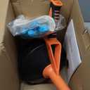 Drain Auger, Clog Remover with Drill Adapter, 25 Feet Flexible Plumbing Snake Use Manually or Powered for Kitchen, Bathroom and Shower Sink, Comes with Gloves (orange)