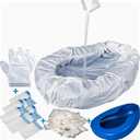 Bedpan Set with 30 Absorbent Pads Gel and 30 Disposable Liners, Bed Pan for Elderly Females Women, Bedpan with Liners for Men Male